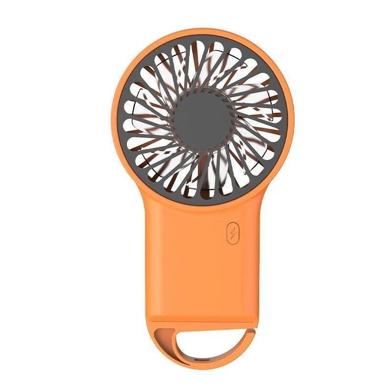 USB Rechargeable Mini Fan, 3-in-1 Foldable Handheld, Desktop, & Hanging Fan with Hook for Outdoor, Office, and Home Use