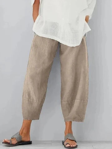 Womens Linen Leisure Pants