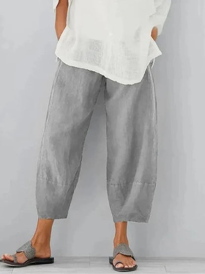 Womens Linen Leisure Pants
